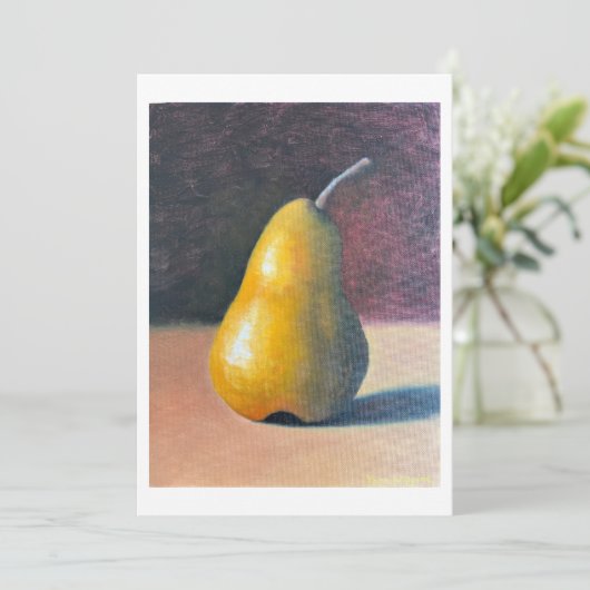 Klassieke peren bedankkaart (Staand voorkant)