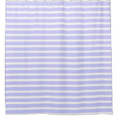 Klassieke periwinkle en White Stripes Pattern Douchegordijn (Voorkant)