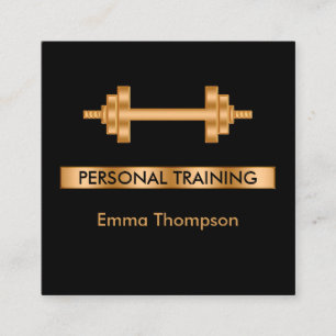 Klassieke Personal Trainer Fitness Vierkante Visitekaartje