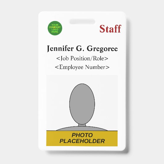 Klassieke "Personeel" badge (Voorzijde)