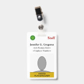 Klassieke "Personeel" badge (Voorzijde met clip)