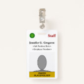 Klassieke "Personeel" badge (Achterkant met clip)