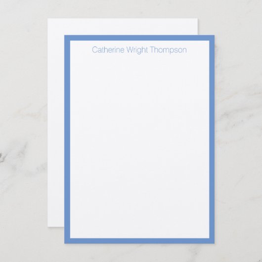 Klassieke persoonlijke blauwe en witte verticale n kaart (Voorkant / Achterkant)
