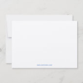 Klassieke persoonlijke blauwe en witte verticale n kaart (Achterkant)