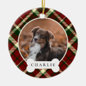 Klassieke, persoonlijke foto van Pet Dog en naam Keramisch Ornament (Voorkant)