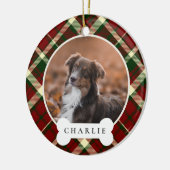 Klassieke, persoonlijke foto van Pet Dog en naam Keramisch Ornament (Links)