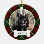 Klassieke, persoonlijke foto van Pet Dog en naam Keramisch Ornament (Voorkant)