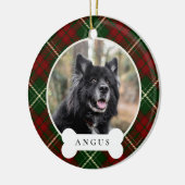 Klassieke, persoonlijke foto van Pet Dog en naam Keramisch Ornament (Links)