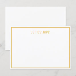 Klassieke persoonlijke Golden en White Note Kaart