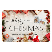 Klassieke persoonlijke kerstfeestdagFoto Magneet (Horizontaal)