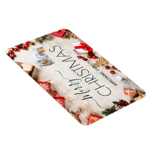 Klassieke persoonlijke kerstfeestdagFoto Magneet (Rechterzijde)