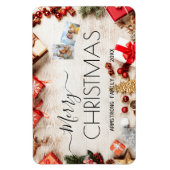 Klassieke persoonlijke kerstfeestdagFoto Magneet (Verticaal)