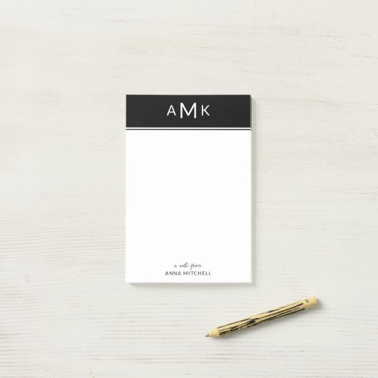 Klassieke persoonlijke monsterkaart post-it® notes (Op bureau)