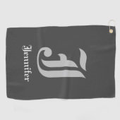 Klassieke persoonlijke naam en Initiaal Golfhanddo Golfhanddoek (Horizontaal)