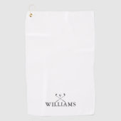 Klassieke persoonlijke naam Golf Clubs Golfhanddoek (Voorkant)