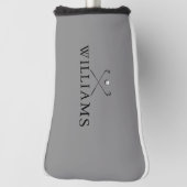 Klassieke persoonlijke naam Golf Clubs Grey Golfheadcover (Draai 90)