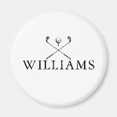 Klassieke persoonlijke naam Golf Clubs Magneet (Voorkant)