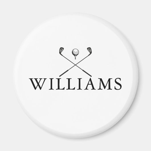 Klassieke persoonlijke naam Golf Clubs Magneet (Voorkant)