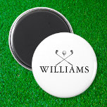 Klassieke persoonlijke naam Golf Clubs Magneet<br><div class="desc">Pas de naam in klassieke typografie aan om een uniek golfgeschenk te creëer en in het belang van elke golfer. Ontworpen door: Thisnotme©</div>