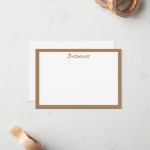 Klassieke Persoonlijke Platte Notitiekaart Notitiekaartje (Voorkant / Achterkant in situ)