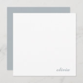 Klassieke persoonlijke scriptnaam minimalistisch g notitiekaartje (Voorkant / Achterkant)