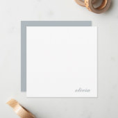 Klassieke persoonlijke scriptnaam minimalistisch g notitiekaartje (Voorkant / Achterkant in situ)