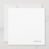 Klassieke persoonlijke scriptnaam minimalistisch g notitiekaartje (Voorkant)