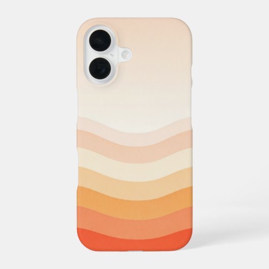 Klassieke Perzik Horizon iPhone 16 Hoesje (Achterkant)