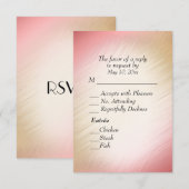 Klassieke perzik RSVP met menu keuze (Voorkant / Achterkant)