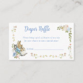 Klassieke Peter de Konijn Tweeling Luier Raffle Informatiekaartje (Voorkant)