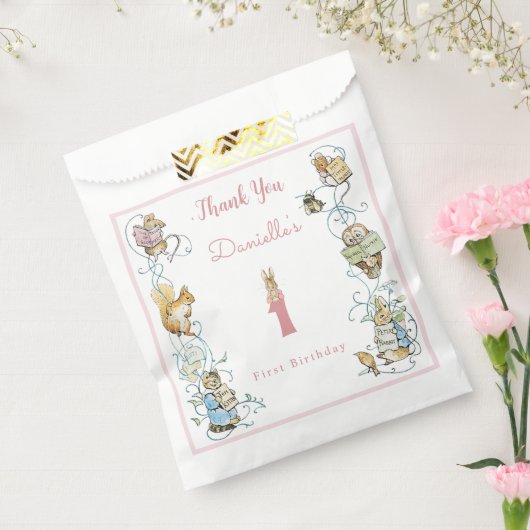 Klassieke Peter het Konijn Beatrix Potter Verjaard Bedankzakje (Gezegeld)