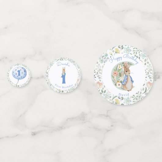 Klassieke Peter het Konijn Beatrix Potter Verjaard Confetti (Voorkanten)