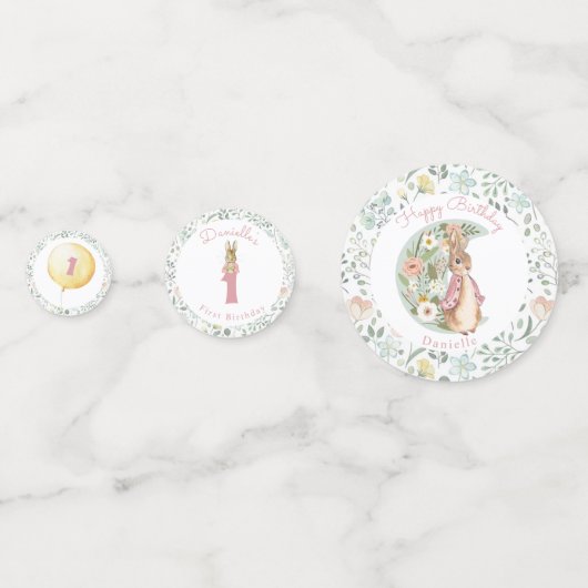 Klassieke Peter het Konijn Beatrix Potter Verjaard Confetti (Voorkanten)