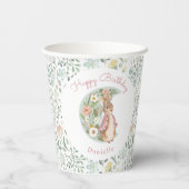 Klassieke Peter het Konijn Beatrix Potter Verjaard Papieren Bekers (Achterkant)