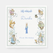 Klassieke Peter het Konijn Beatrix Potter Verjaard Servet (Voorkant)