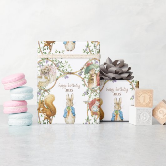 Klassieke Peter het Konijn Verjaardag Cadeaupapier (Baby Shower)