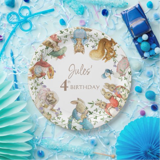 Klassieke Peter het Konijn Verjaardag Papieren Bordje (Feest)