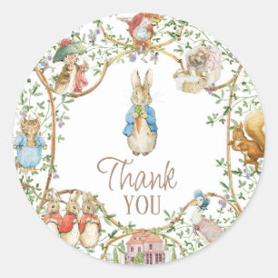 Klassieke Peter het Konijn Verjaardag Ronde Sticker