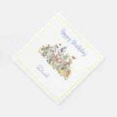 Klassieke Peter het Konijn Verjaardag Servet (Hoek)