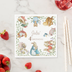 Klassieke Peter het Konijn Verjaardag Servet