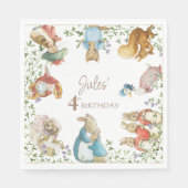 Klassieke Peter het Konijn Verjaardag Servet (Voorkant)