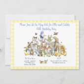 Klassieke Peter het Konijn Verjaardagsfeestje Uitn Kaart (Voorkant)