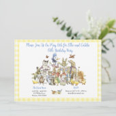 Klassieke Peter het Konijn Verjaardagsfeestje Uitn Kaart (Staand voorkant)