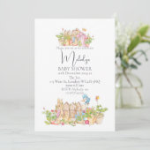 Klassieke Peter Rabbit 5x7 Baby Shower Uitnodiging (Staand voorkant)