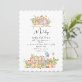 Klassieke Peter Rabbit 5x7 Baby Shower Uitnodiging (Staand voorkant)