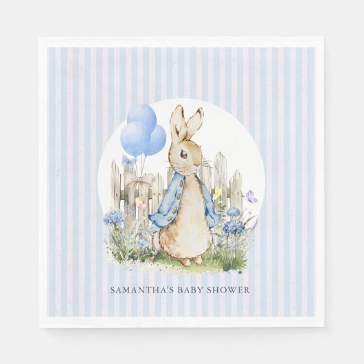 Klassieke Peter Rabbit Baby shower Boy Servet (Voorkant)