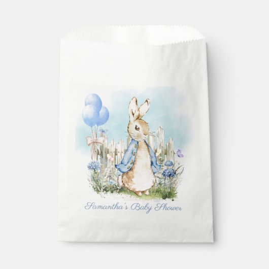 Klassieke Peter Rabbit Baby shower Favors Bedankzakje (Voorkant)