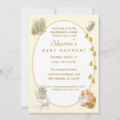 Klassieke Peter Rabbit babyshower uitnodiging (Voorkant)