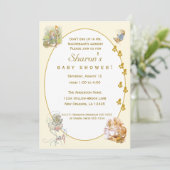 Klassieke Peter Rabbit babyshower uitnodiging (Staand voorkant)