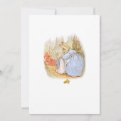 Klassieke Peter Rabbit babyshower uitnodiging (Achterkant)